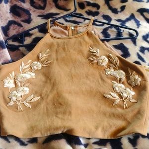 Tan crop top